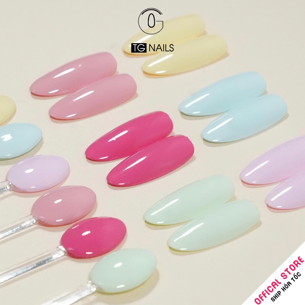 Set sơn gel 6 màu pastel sang trọng thương hiệu TG