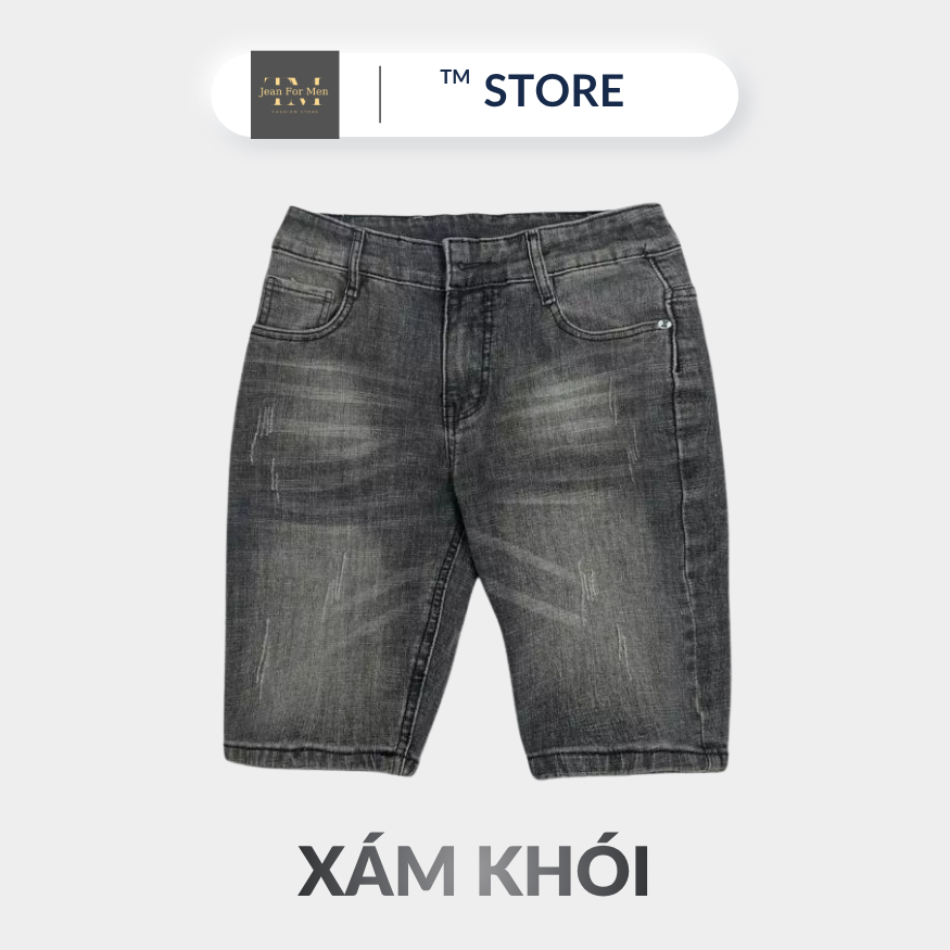 Quần Short Jean Nam Co Giãn 4 Chiều Form Trên Gối Mặc Hè Thoải Mái TM JEAN FOR MEN | BigBuy360 - bigbuy360.vn