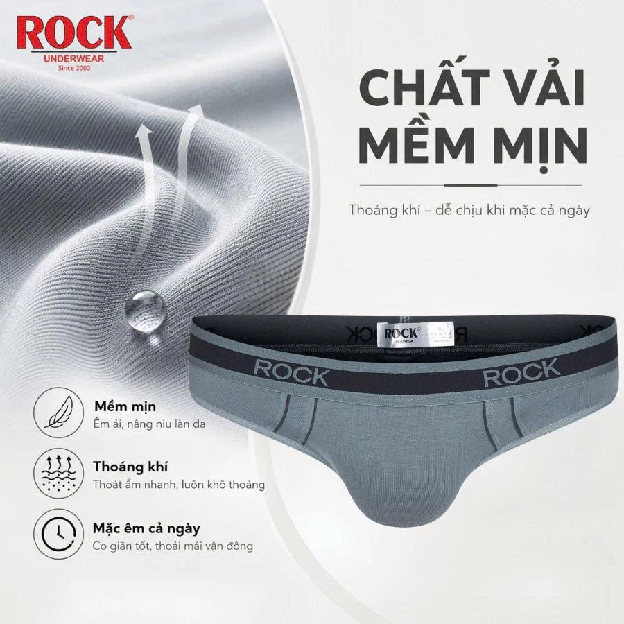 Quần lót nam cao cấp ROCK QA535 trẻ trung, cotton 4 chiều co giãn, thoáng mát thoải mái vận động