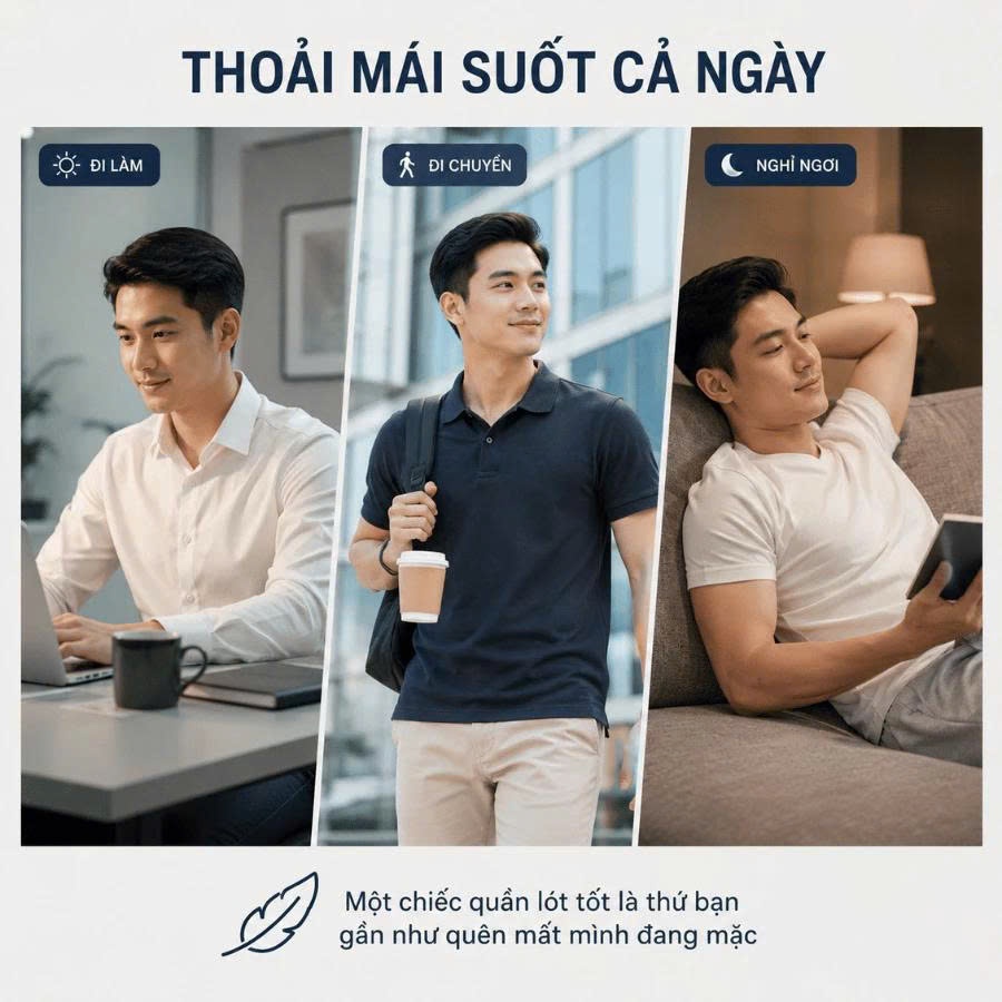 Quần lót nam cao cấp ROCK QA535 trẻ trung, cotton 4 chiều co giãn, thoáng mát thoải mái vận động