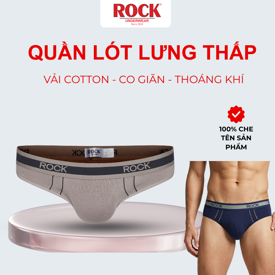 Quần lót nam cao cấp ROCK QA535 trẻ trung, cotton 4 chiều co giãn, thoáng mát thoải mái vận động