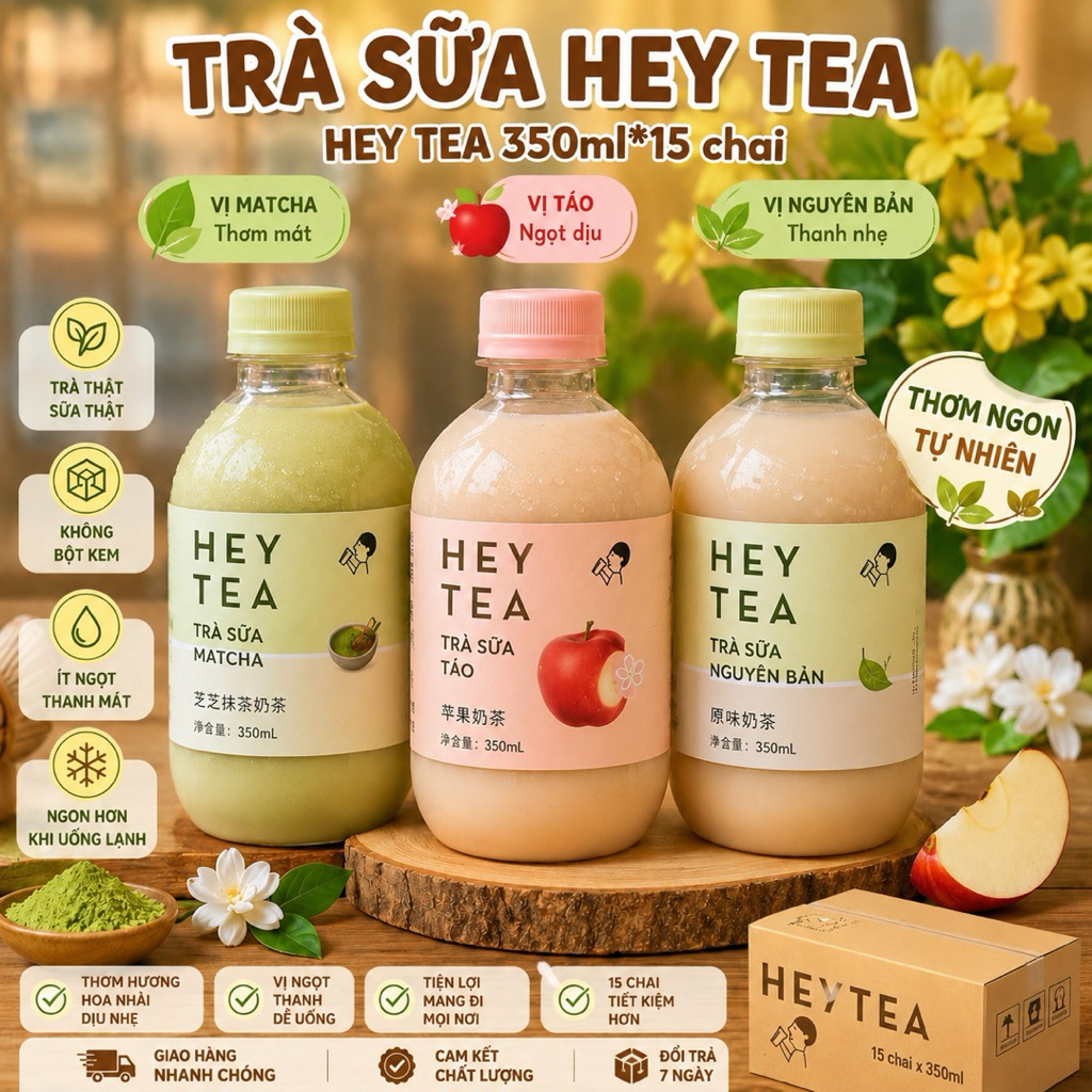 Trà sữa HeyTea ít đường ít calo thơm béo ngậy sảng khoái