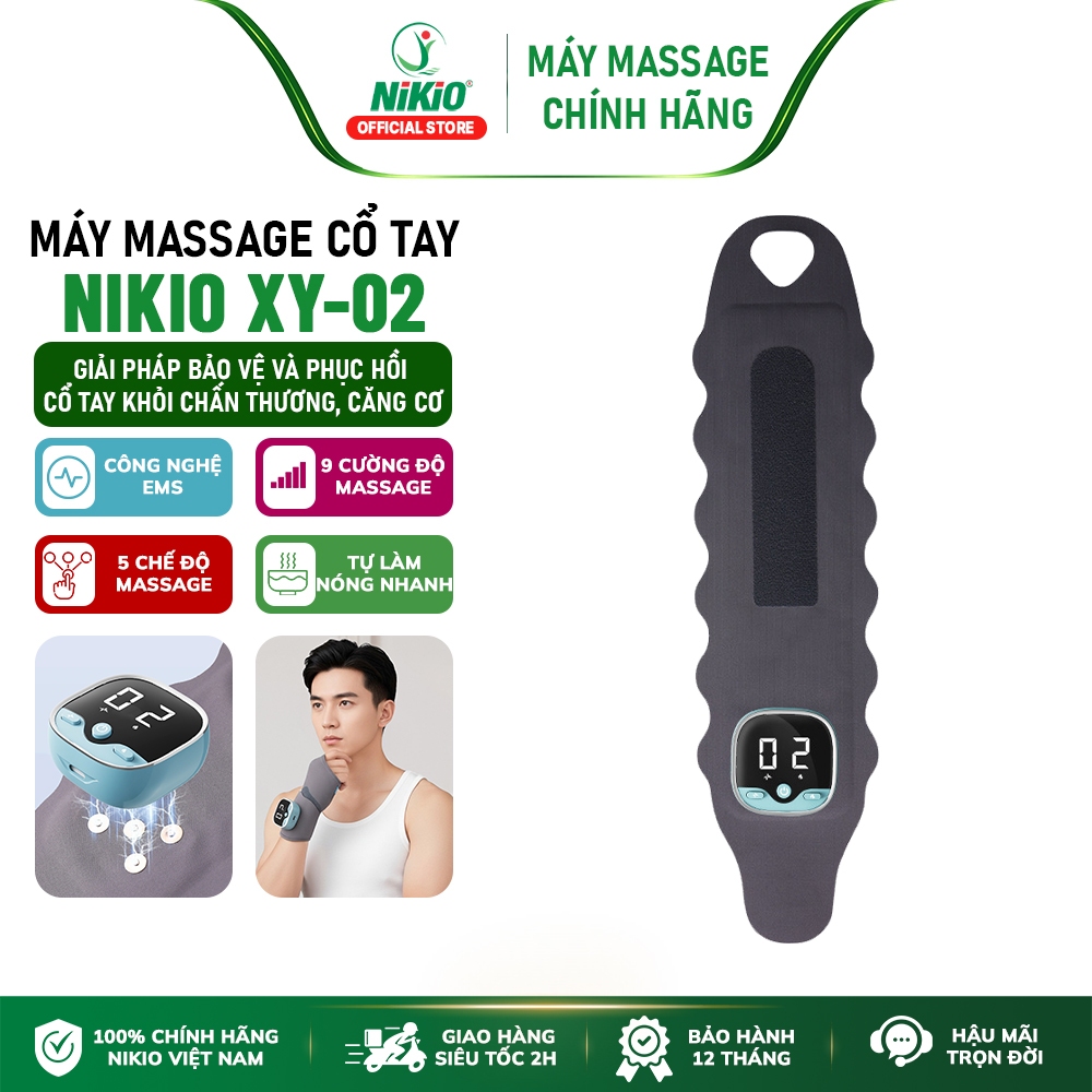 Máy massage cổ tay kết hợp băng quấn cố định Nikio XY-02 - Giải pháp bảo vệ cổ tay