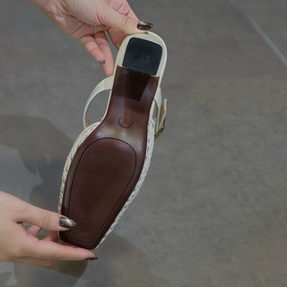 Giày dép đan công sở hở gót thanh lịch sang trọng cao 5cm 7cm 5P 7P Giày Bánh Bèo DEPSUCCOIDAN