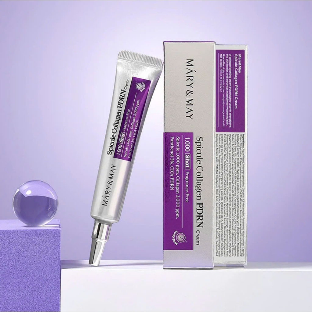 H15_Kem dưỡng PDRN Spicule Collagen Mary&May Spicule Collagen PDRN Cream 15g