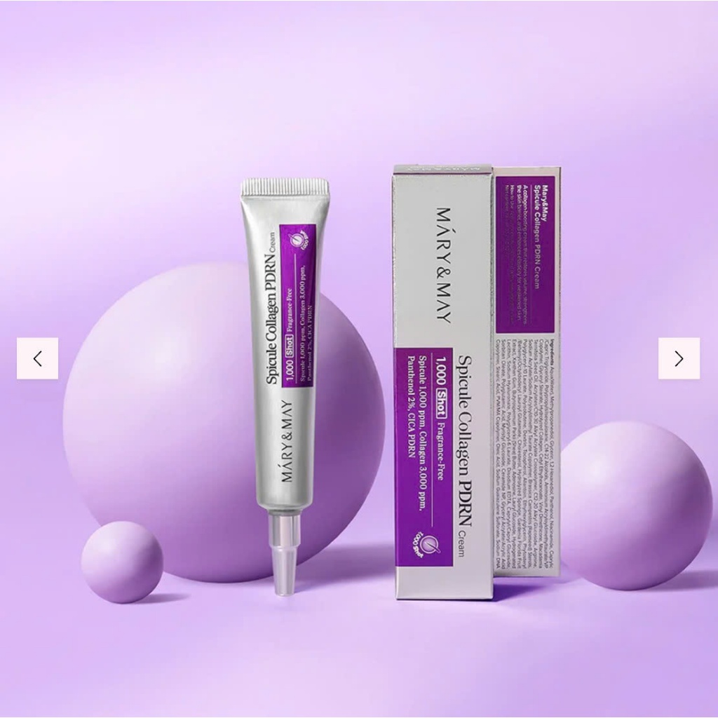 H15_Kem dưỡng PDRN Spicule Collagen Mary&May Spicule Collagen PDRN Cream 15g