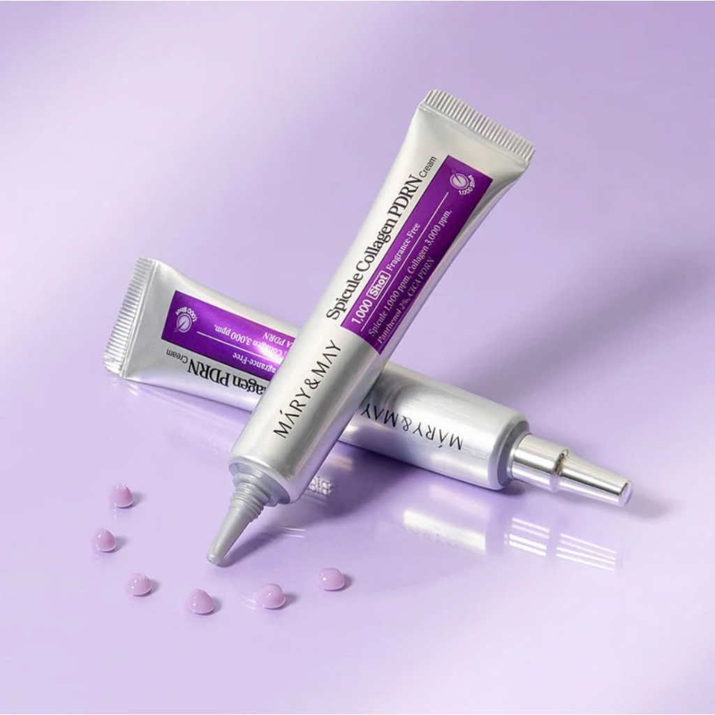 H15_Kem dưỡng PDRN Spicule Collagen Mary&May Spicule Collagen PDRN Cream 15g