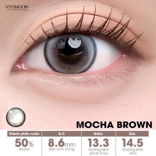 [COMBO 6 CHIẾC] Lens cận 1 ngày VIVIMOON, kính áp tròng khóa ẩm màu Peony Pink, Mocha Brown, Spark Brown, Smoky Bloom