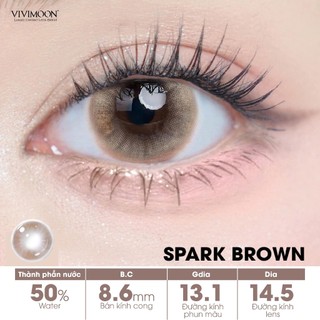 [COMBO 6 CHIẾC] Lens cận 1 ngày VIVIMOON, kính áp tròng khóa ẩm màu Peony Pink, Mocha Brown, Spark Brown, Smoky Bloom