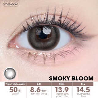 [COMBO 6 CHIẾC] Lens cận 1 ngày VIVIMOON, kính áp tròng khóa ẩm màu Peony Pink, Mocha Brown, Spark Brown, Smoky Bloom