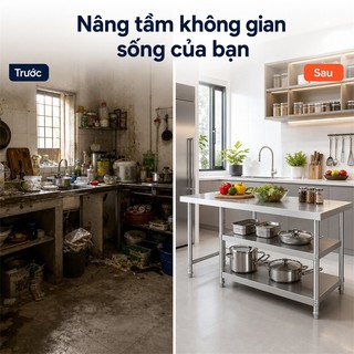 Kệ bếp gas inox 304 cao cấp chống gỉ Kệ Để Đồ nhà bếp inox đa năng dành cho bếp gas