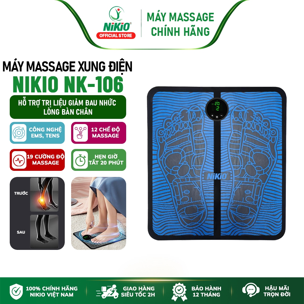 Thảm massage chân xung điện EMS Nikio NK-106 - Thúc đẩy lưu thông máu, giảm tê bì và đau mỏi chân