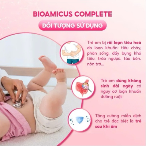 BioAmicus Complete 10 Chủng hỗ trợ cải thiện hệ vi sinh đường ruột - Men Vi Sinh Cho Bé chai 10ml