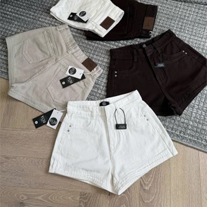 YURI JEANS - (MÃ 35) Quần Short Jean Nữ Túi Đôi Lưng Cao Basic