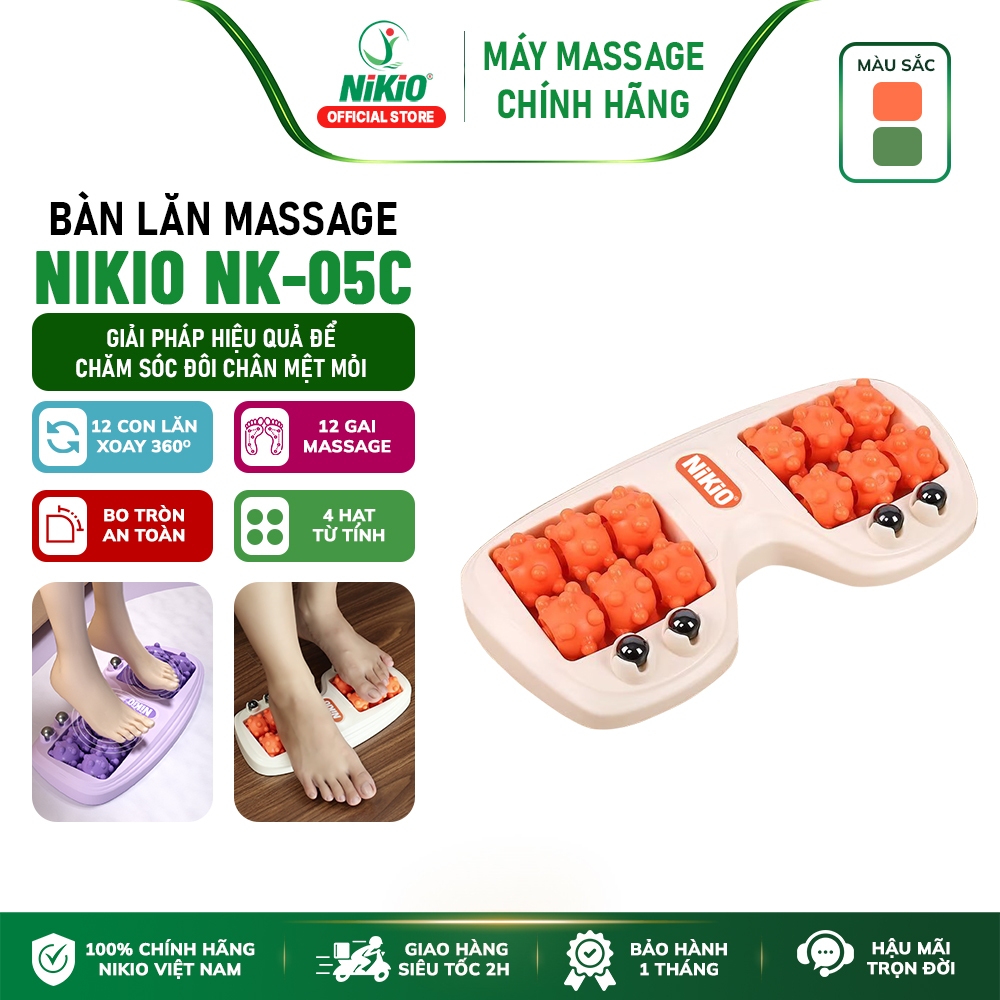 Dụng Cụ Massage Bàn Chân Bấm Huyệt Nikio NK-05C - Massage Cơ Bắp Giúp Giảm Đau Và Thư Giãn Toàn Thân