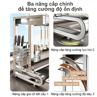Kệ Chén Bát INOX 304 Thông Minh 2 Tầng Kệ Úp Chén Bát Đĩa Trên Bồn Rửa Dung lượng lớn, chống gỉ và bền bỉ