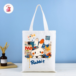 Túi Vải Canvas Lớn Street Style Hoạ Tiết Cute MEILI STORE