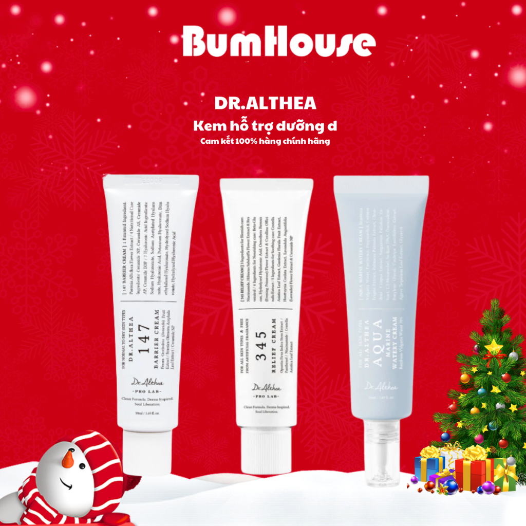 Kem dưỡng ẩm Dr.Althea 345 Relief/AQUA Cream hỗ trợ làm dịu phục hồi da 50ml