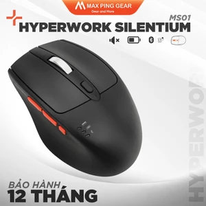 Chuột không dây Silent HyperWork Silentium MS01 - ĐEN | CHÍNH HÃNG - 12TH | - Maxpinggear