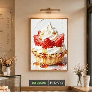 Tranh Treo Tường Trang Trí Tiệm Bánh Nghệ Thuật BH259 - Tranh Canvas Decor Phong Cách Châu Âu