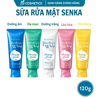 Sữa Rửa Mặt Senka Perfect Whip Làm Sạch Sâu Dưỡng Ẩm, Hỗ Trợ Trắng Sáng Cho Mọi Loại Da 120G
