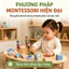 Bàn Đồ Chơi Gỗ Montessori Đa Năng 10+ Hoạt Động | Phát Triển 5 Kỹ Năng, Kích Thước 74.5x48x26cm, An Toàn Cho Bé