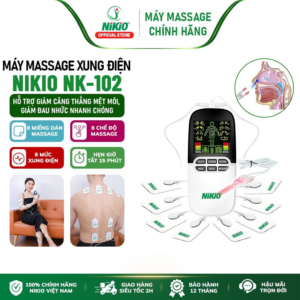 Máy Massage Xung Điện Nikio NK-102 - 8 miếng dán