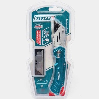 Dao rọc giấy đa năng TOTAL chính hãng, dao cắt lưỡi SK5 cao cấp siêu sắc, khóa trượt an toàn DN2