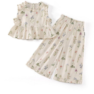 Set Bộ Bé Gái, Đồ Bộ Bé Gái Mặc Mùa Hè Họa Tiết Hoa Nhẹ Nhàng Chất Liệu Cotton Mềm Mại