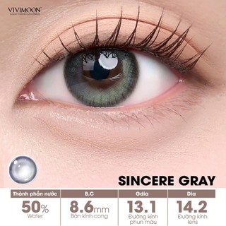 [COMBO 6 CHIẾC] Lens cận 1 ngày VIVIVIMOON, kính áp tròng khóa ẩm màu Kitten Eyes Brown, Pebble, Sincere Gray, Toffee