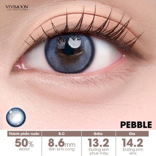 [COMBO 6 CHIẾC] Lens cận 1 ngày VIVIVIMOON, kính áp tròng khóa ẩm màu Kitten Eyes Brown, Pebble, Sincere Gray, Toffee