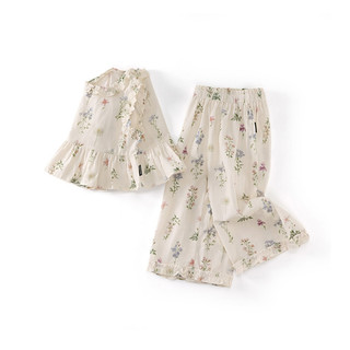 Set Bộ Bé Gái, Đồ Bộ Bé Gái Mặc Mùa Hè Họa Tiết Hoa Nhẹ Nhàng Chất Liệu Cotton Mềm Mại