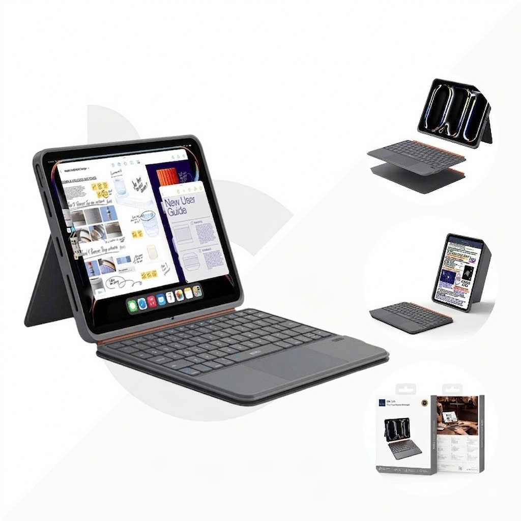 [Chính Hãng] Case/Bao Da Bàn Phím WiWU 3in1 Magnetic Keyboard MK-005 Bluetooth 5.3 Cho iPad Air / Pro