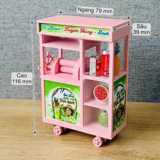 Mô hình thu nhỏ - xe nước mía decor trang trí nhà búp bê