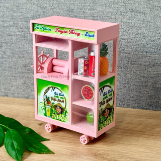 Mô hình thu nhỏ - xe nước mía decor trang trí nhà búp bê
