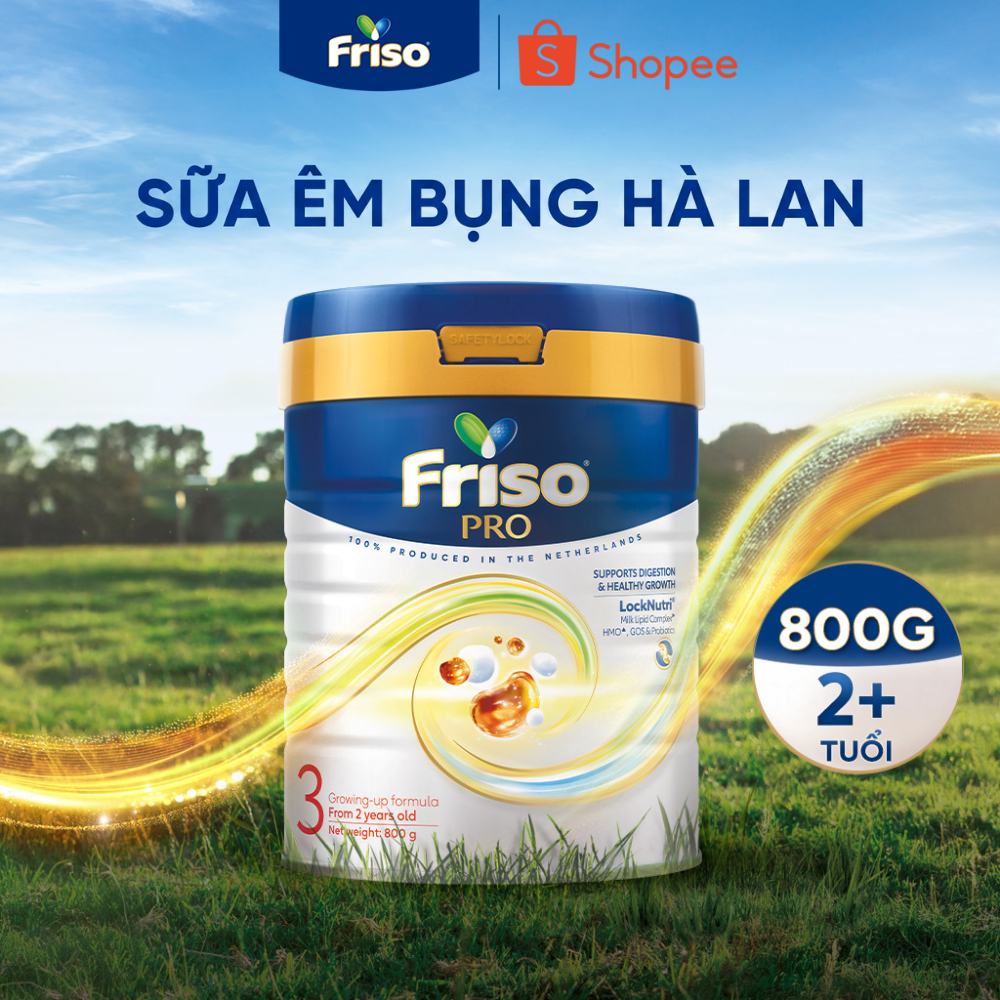 [Nhập Khẩu Hà Lan] Sữa Bột Friso Pro 3 800G cho trẻ trên 2 tuổi