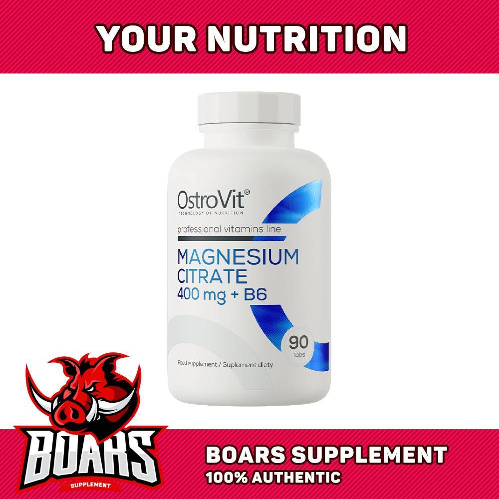 Ostrovit Magnesium Citrate 400mg + B6 - Phù Hợp Cho Người Năng Động