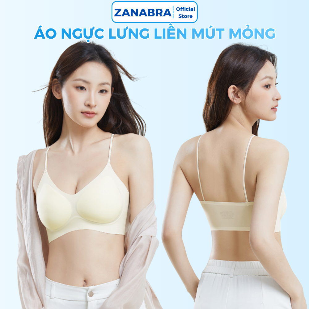 Áo bra nữ Lưng Liền chất su thông hơi thoáng khí, Áo lót không gọng mút mỏng nâng đỡ v1 tự nhiên chống xệ ZANABRA A01