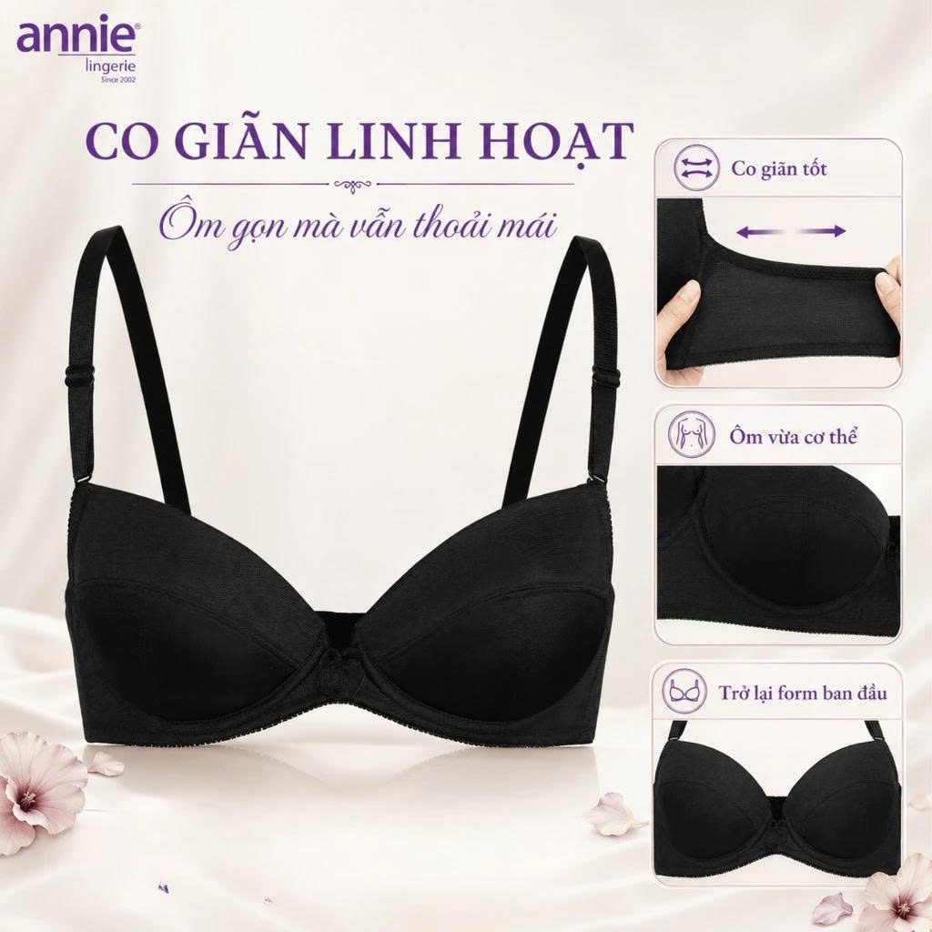 Áo Ngực Cao Cấp mút mỏng siêu nhẹ annie bra 3013, thoáng mát ôm trọn ngực, trơn phù hợp mặc đi học.