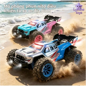💨Xe Địa Hình RC 2 Tốc Độ Đua, Phun Sương Hiệu Ứng, Chơi Nhiều Người, Leo Dốc Tốt, Kích Thước 31cm, Sạc USB