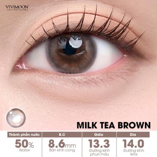 [COMBO 6 CHIẾC] Lens cận 1 ngày VIVIMOON, kính áp tròng khóa ẩm Venus Brown, Latte Brown, Milk Tea Brown, Jupiter Gray