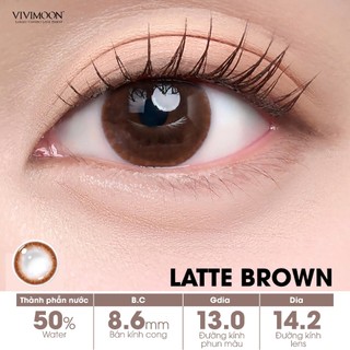 [COMBO 6 CHIẾC] Lens cận 1 ngày VIVIMOON, kính áp tròng khóa ẩm Venus Brown, Latte Brown, Milk Tea Brown, Jupiter Gray