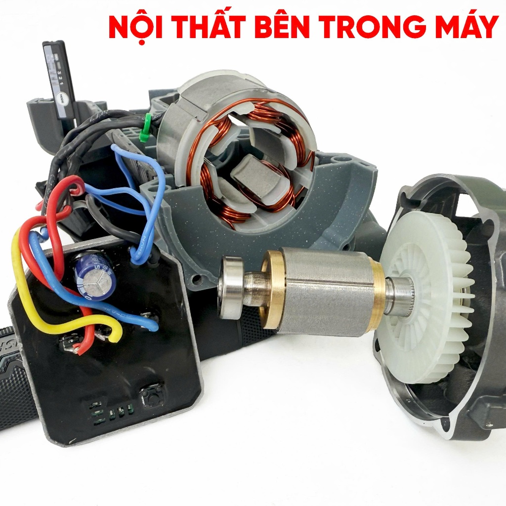 Thân máy cắt mài WORKFIX WF-AG7600XCP, Tốc độ 7600v/p - 15cell - Khởi động mềm - Chống khởi động lại