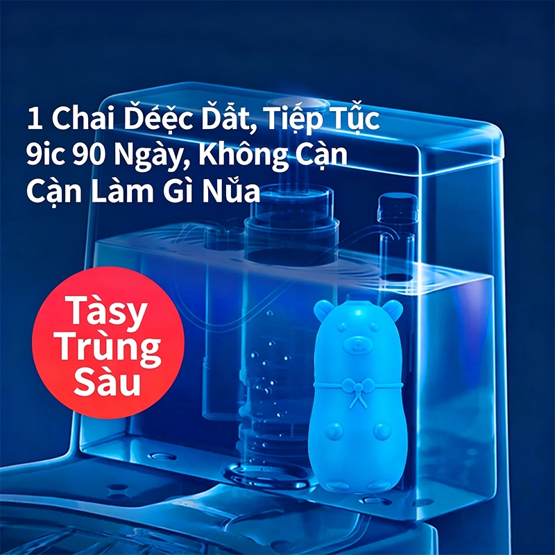 Viên thả bồn cầu, Mỗi Lần Xả Tự Động Làm Sạch, Cho Nước Xanh Thơm Lâu, Tẩy Sạch Mảng Bám