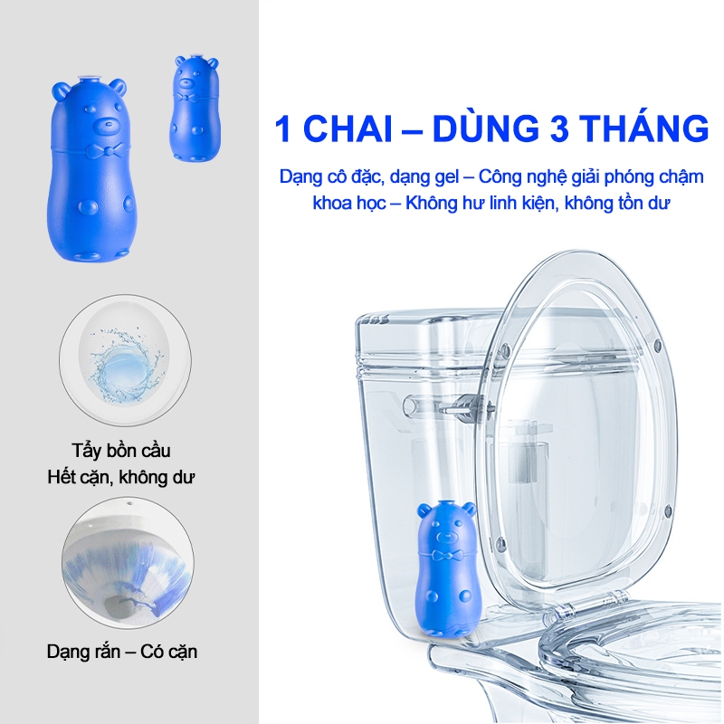Viên thả bồn cầu, Mỗi Lần Xả Tự Động Làm Sạch, Cho Nước Xanh Thơm Lâu, Tẩy Sạch Mảng Bám