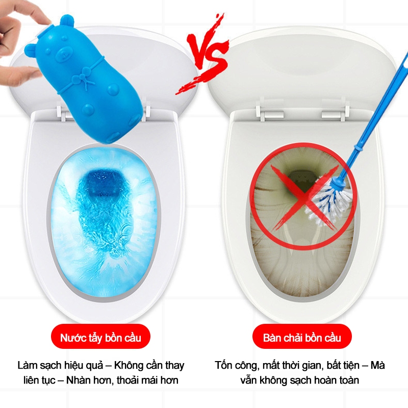 Viên thả bồn cầu, Mỗi Lần Xả Tự Động Làm Sạch, Cho Nước Xanh Thơm Lâu, Tẩy Sạch Mảng Bám