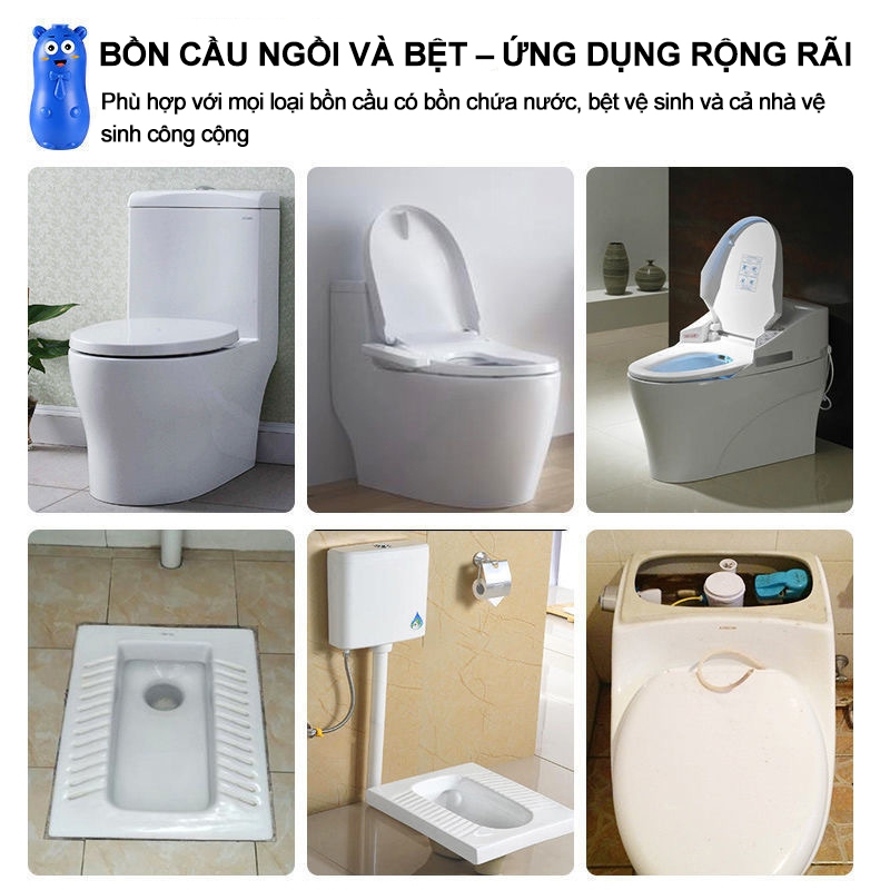 Viên thả bồn cầu, Mỗi Lần Xả Tự Động Làm Sạch, Cho Nước Xanh Thơm Lâu, Tẩy Sạch Mảng Bám