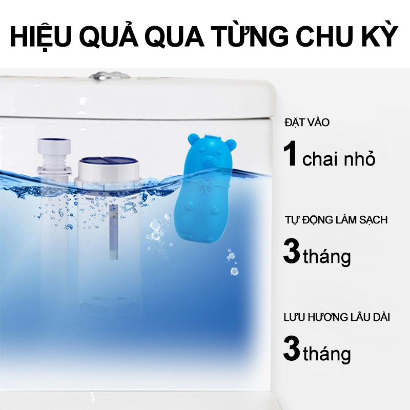 Viên thả bồn cầu, Mỗi Lần Xả Tự Động Làm Sạch, Cho Nước Xanh Thơm Lâu, Tẩy Sạch Mảng Bám