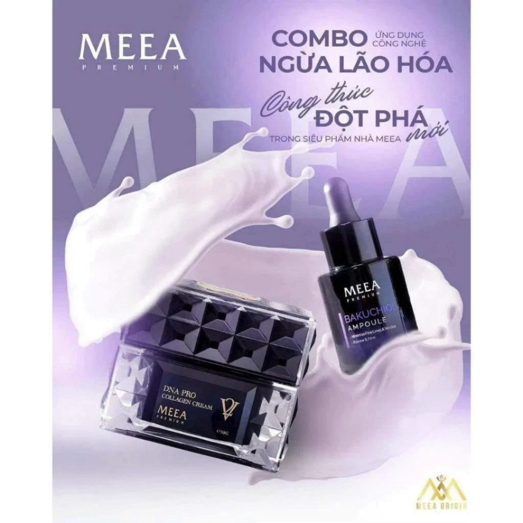 Combo Kem Face Collagen Cá Hồi MEEA V2 Tinh Chất Bakuchiol Tái Tạo Da 30g