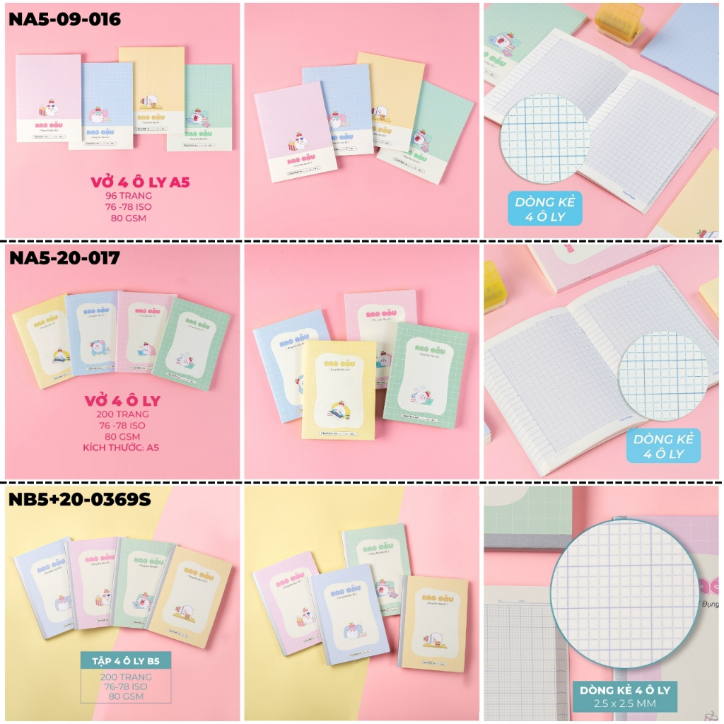 Combo 2/5 Tập Vở Classmate Bao Đậu 80gsm Giấy Vàng Chống Loá, Tập Học Sinh Miền Nam 4 Ô Ly A5, Vở Kẻ Ngang B5 Ghi Chép